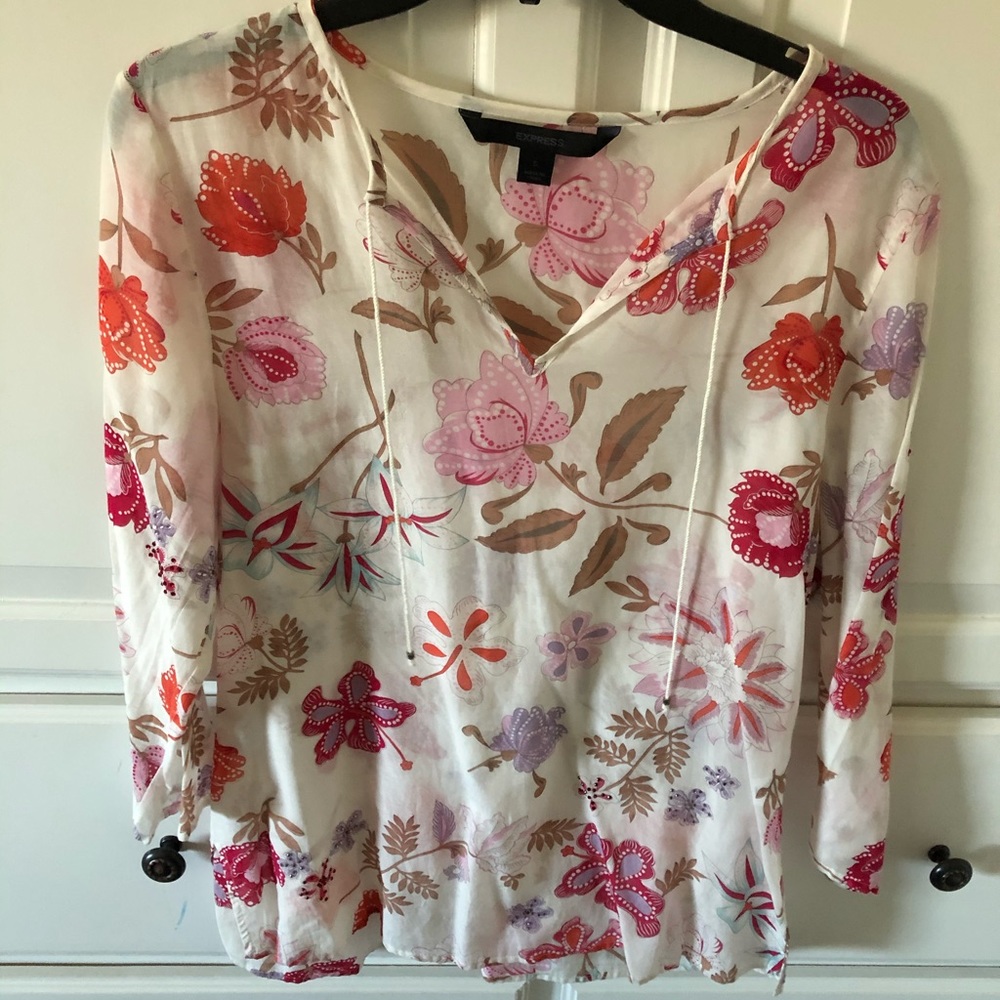 Sheer floral top